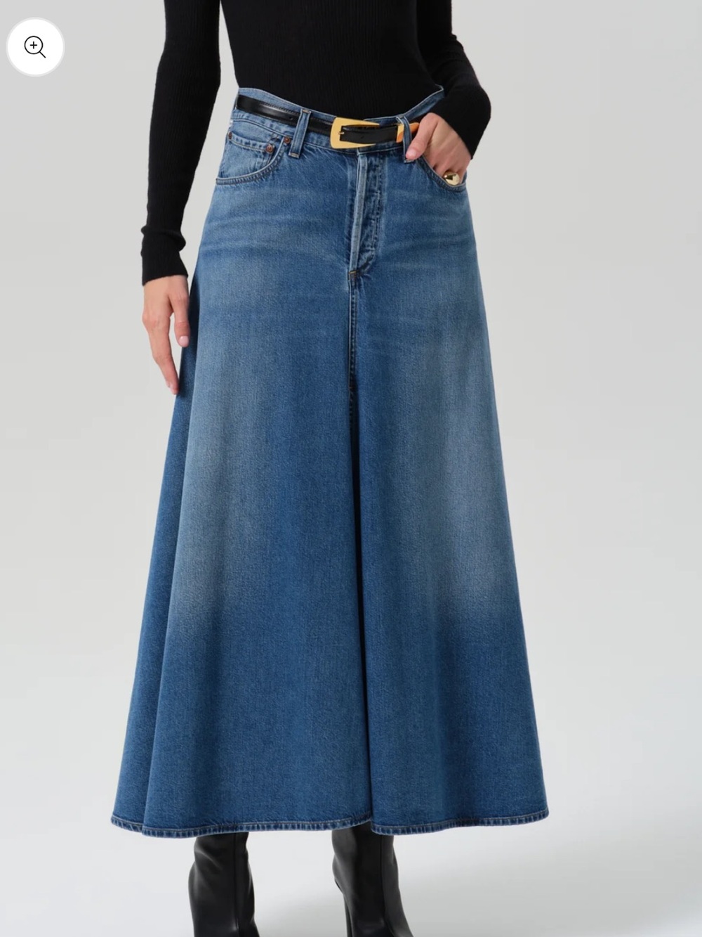 NWOT Citizens of Humanity Fluid maxi denim skirt Iris 27